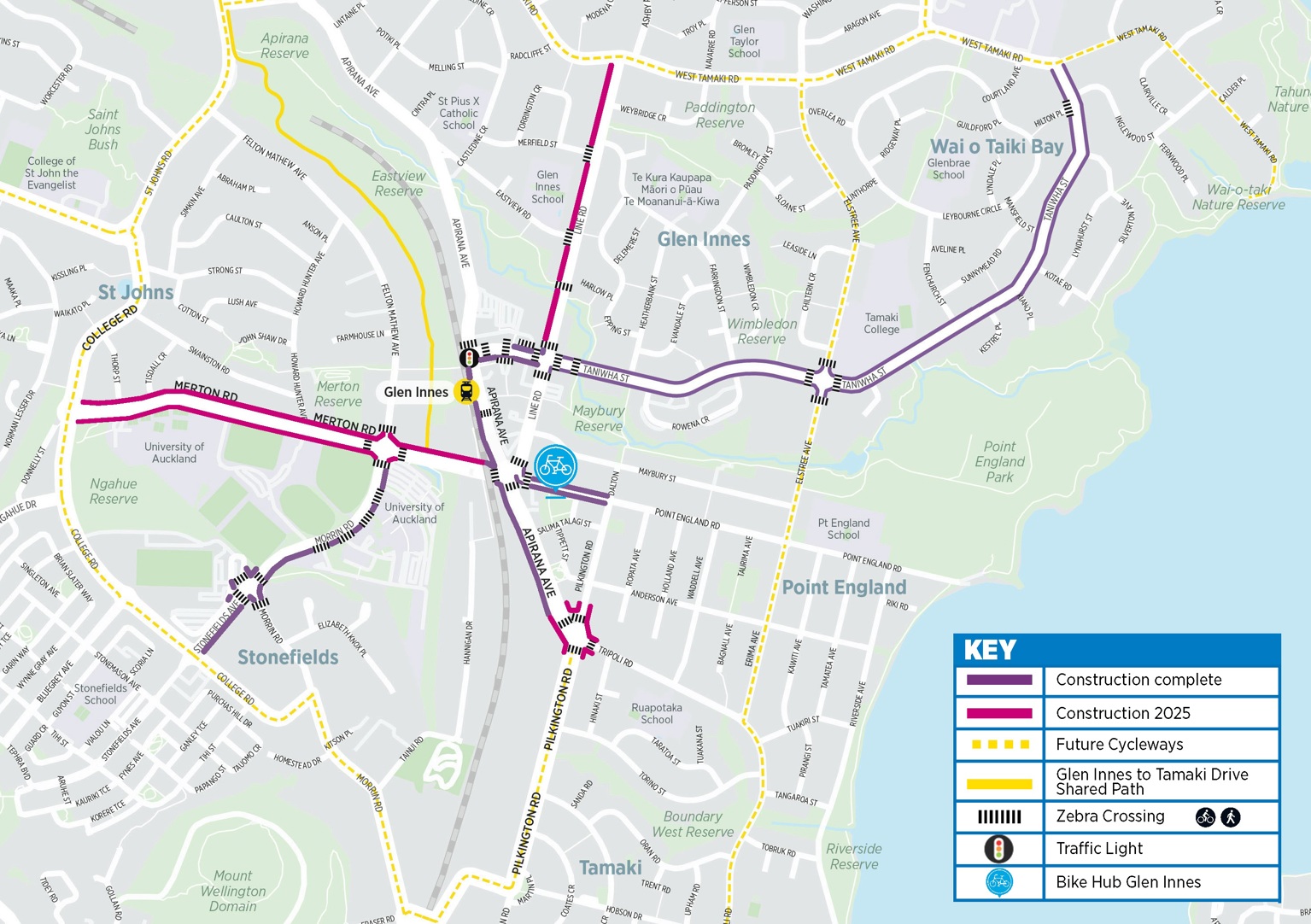 Glen Innes cycleways map.